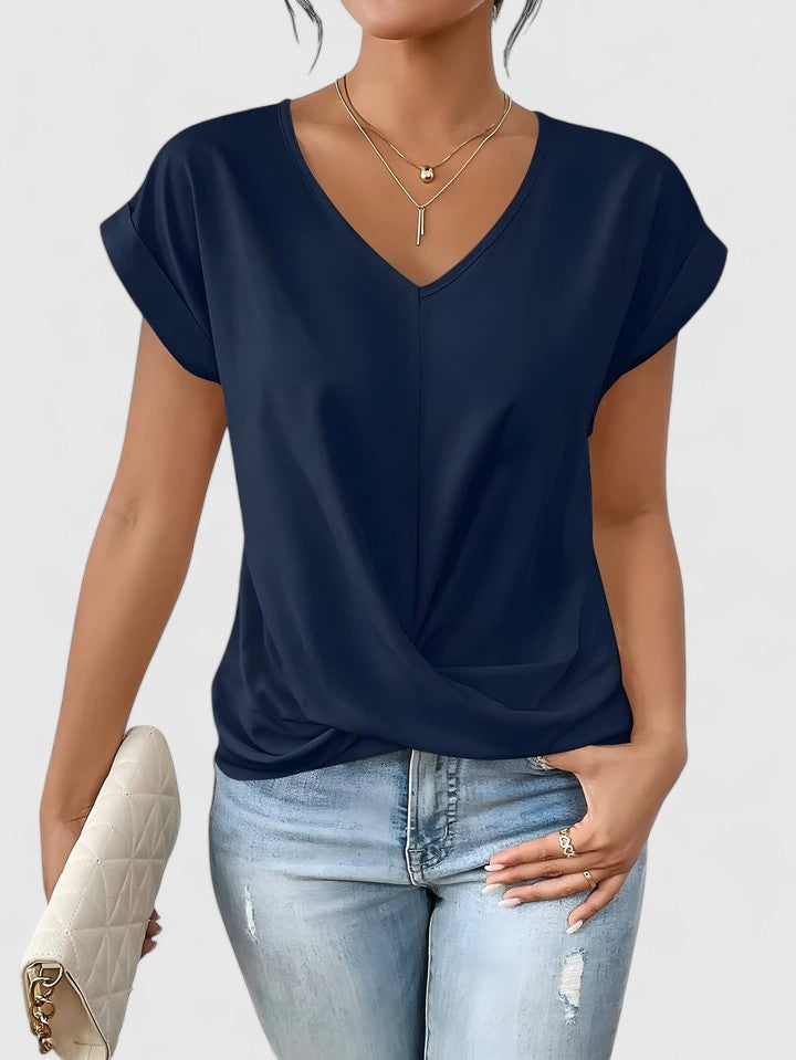Isabella | Camiseta Cuello en V Manga Corta