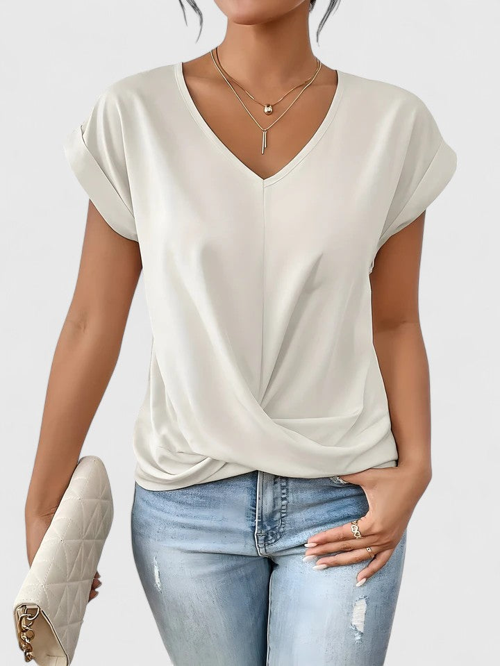 Isabella | Camiseta Cuello en V Manga Corta