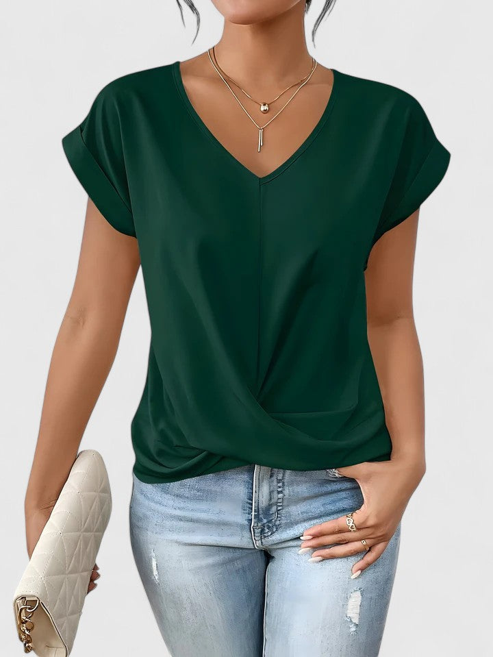 Isabella | Camiseta Cuello en V Manga Corta