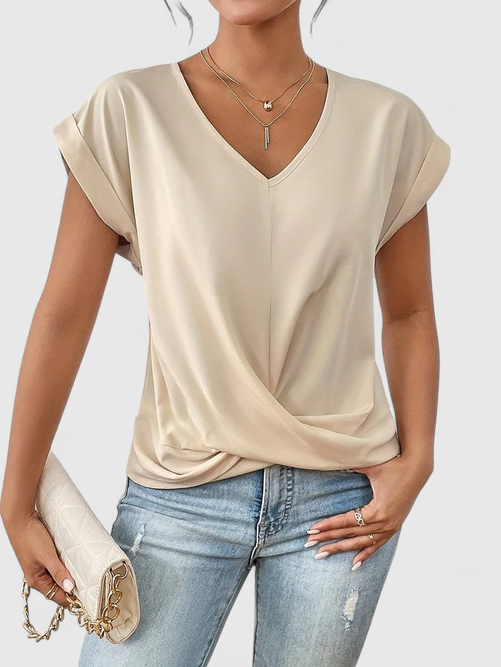 Isabella | Camiseta Cuello en V Manga Corta