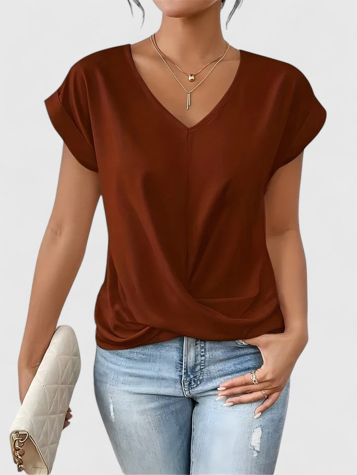 Isabella | Camiseta Cuello en V Manga Corta