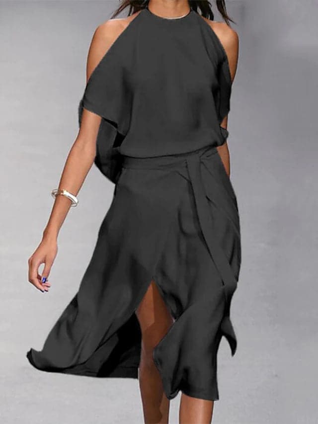 Isabella | Vestido Midi Mujer Hombros Descubiertos