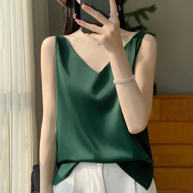 Lara | Camiseta de Tirantes Satén Mujer
