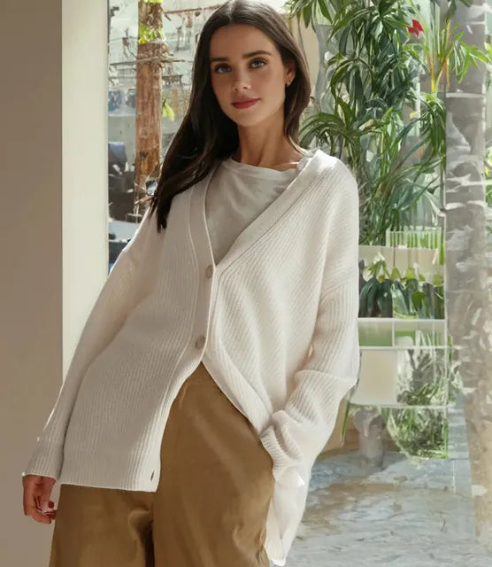 Lara | Cárdigan de Punto Mujer Relajado con Botones