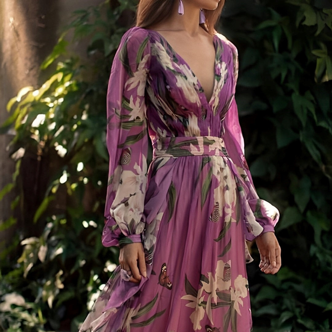 Lara | Vestido Maxi Floral Mujer Invitada Boda