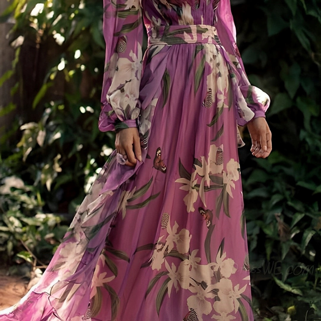 Lara | Vestido Maxi Floral Mujer Invitada Boda