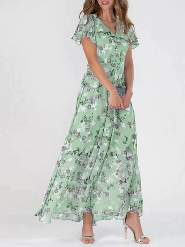 Lara | Vestido Maxi Mujer Manga Corta