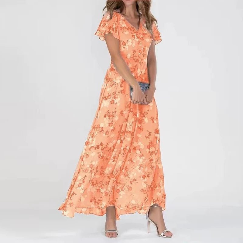 Lara | Vestido Maxi Mujer Manga Corta