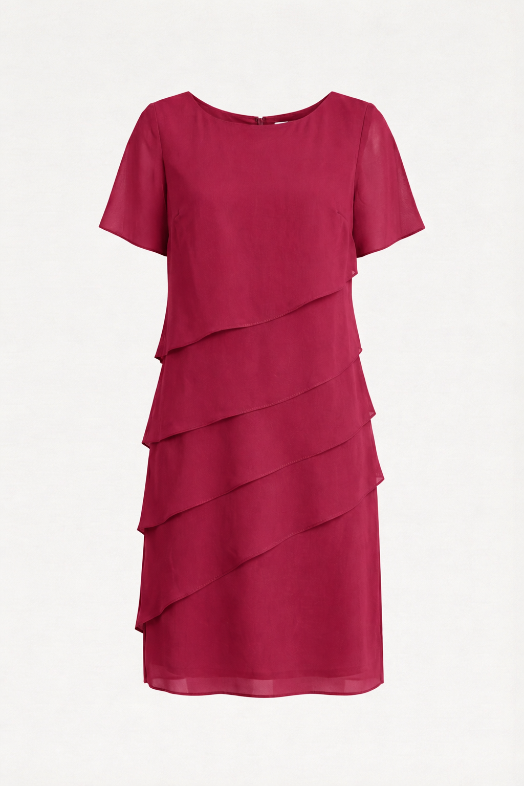 Laura | Vestido Midi Plisado Chifón Manga Corta