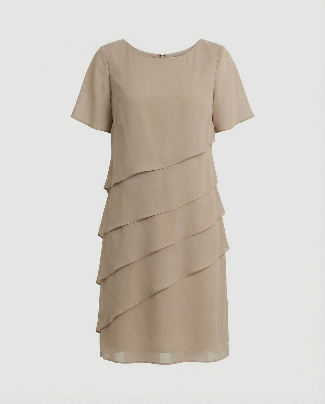 Laura | Vestido Midi Plisado Chifón Manga Corta