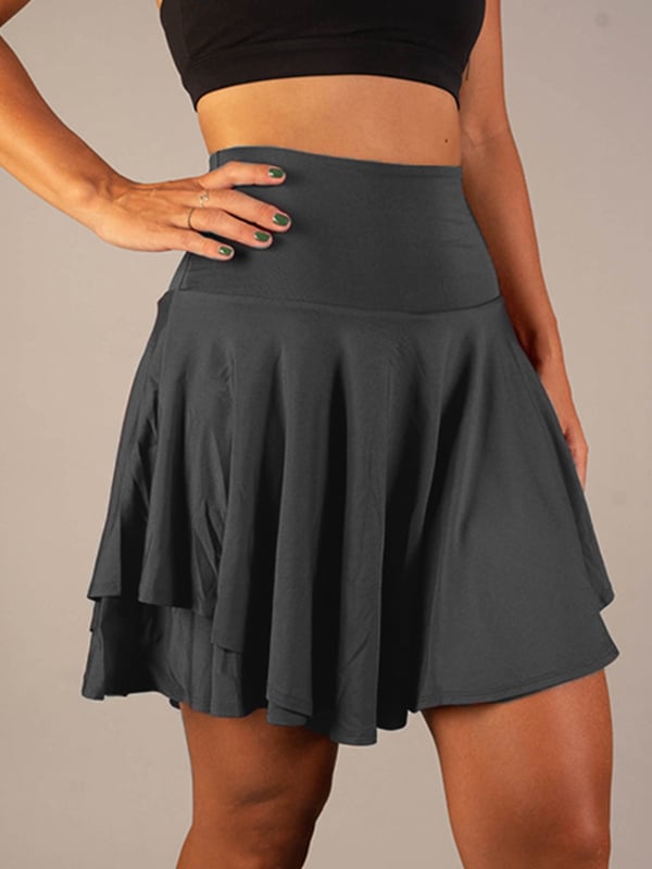 Leila | Falda Mini Plisada Mujer Azul