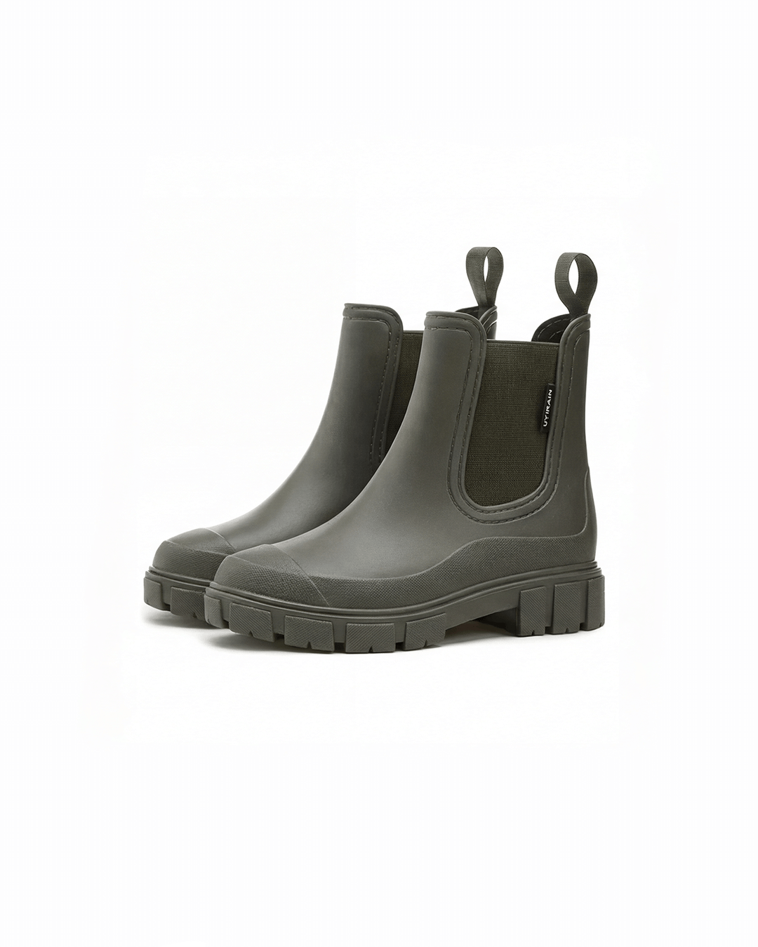 Luca | Botas de Lluvia de Goma con Suela Gruesa y Paneles Elásticos