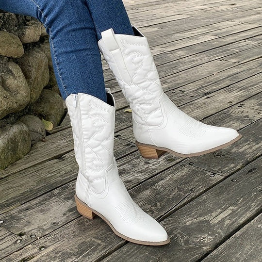 Lucía | Botas Cowboy Mujer Bordadas Metálicas