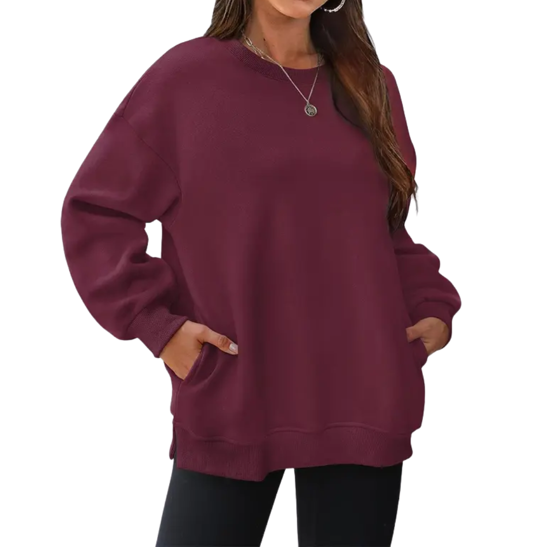 Lucía | Sudadera Oversize Manga Larga con Bolsillos