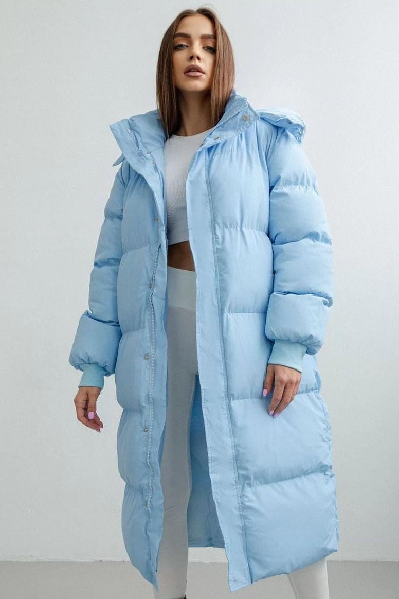 María | Abrigos Mujer Acolchado Capucha Maxi Oversize Botones