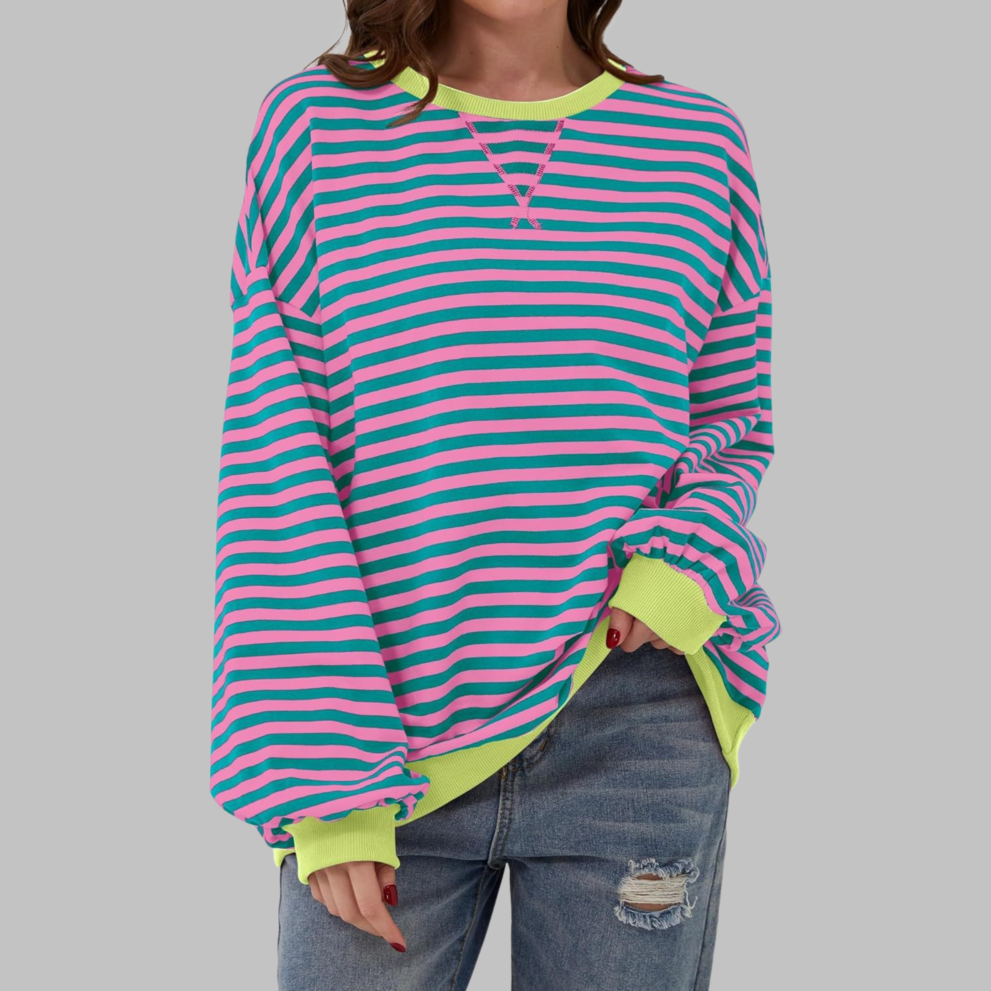 María | Sudadera Ropa Mujer Rayas Moda
