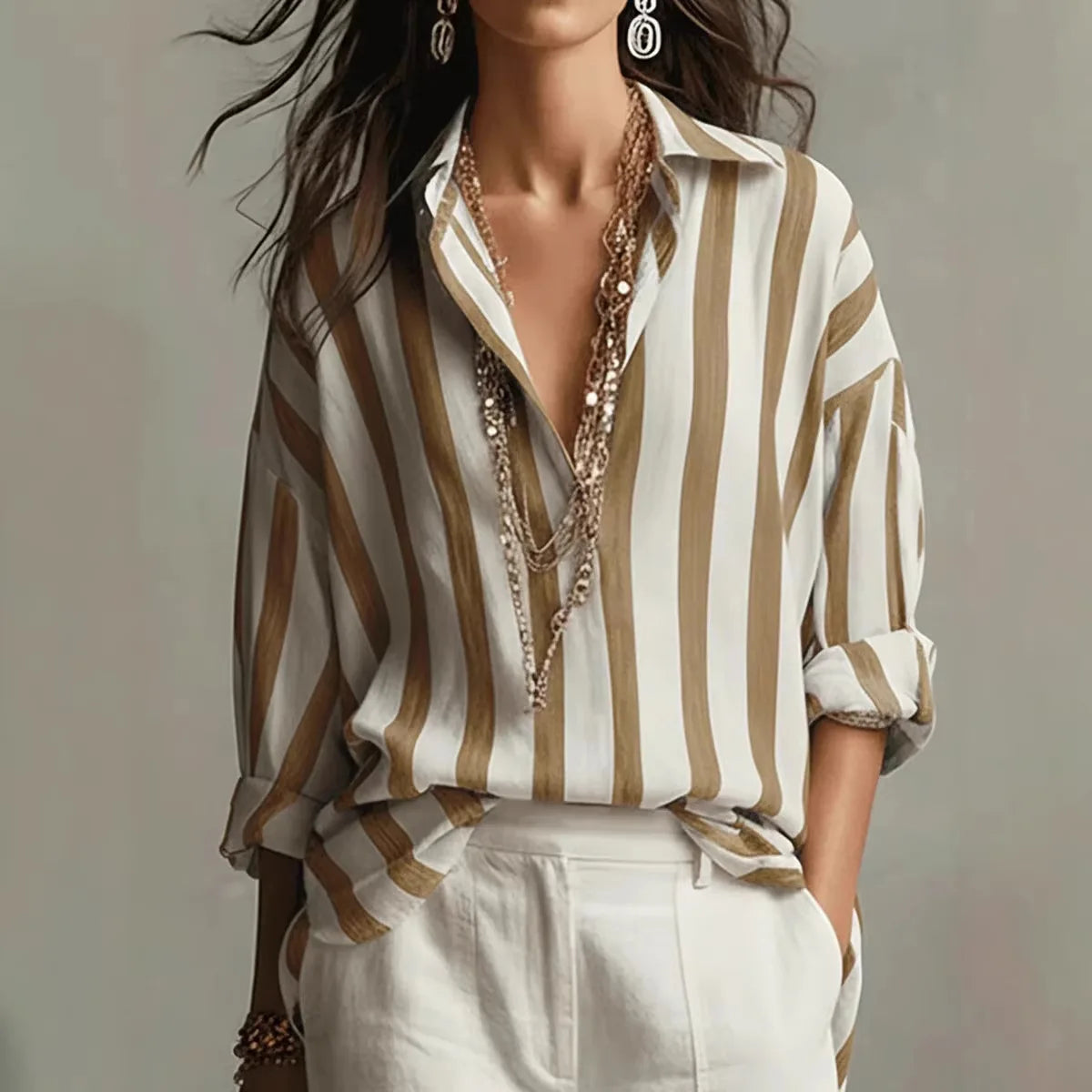 Marta | Blusa Mujer Rayas Manga Larga