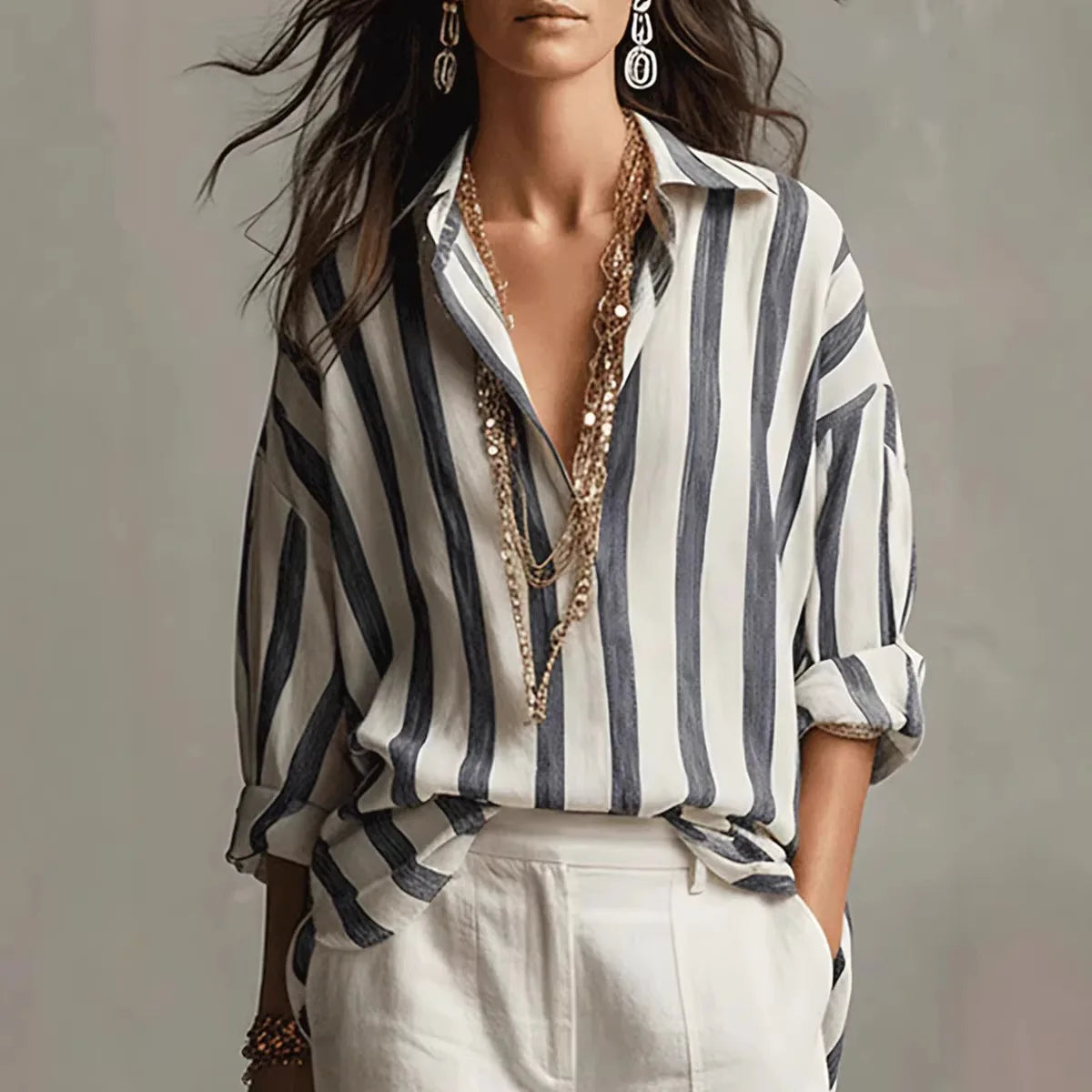Marta | Blusa Mujer Rayas Manga Larga
