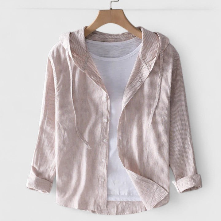 Marta | Camisa Rayas con Capucha Mujer Moda