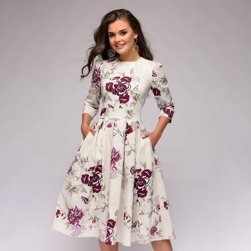 Marta | Vestido Midi Floral Mujer