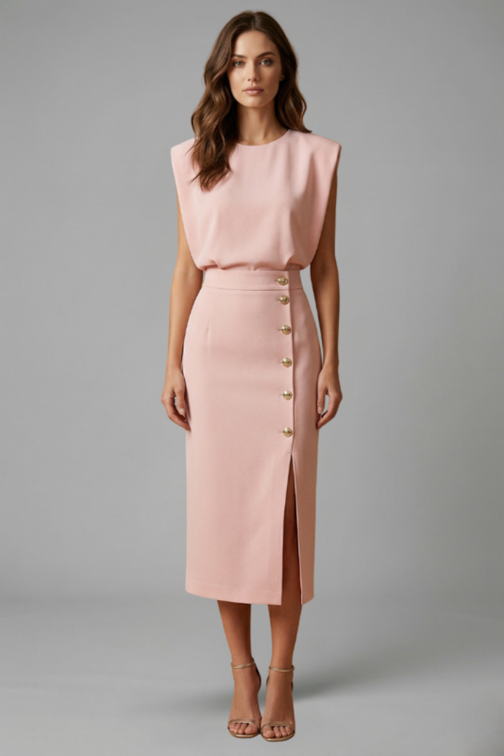 Nuria | Conjunto Top y Falda Midi Mujer