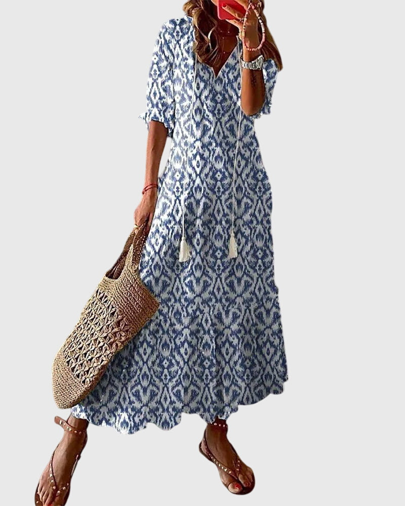 Nuria | Vestido Midi Mujer Estampado Boho