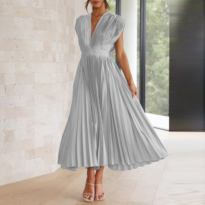 Nuria | Vestido Midi Plisado Mujer Invitada Boda