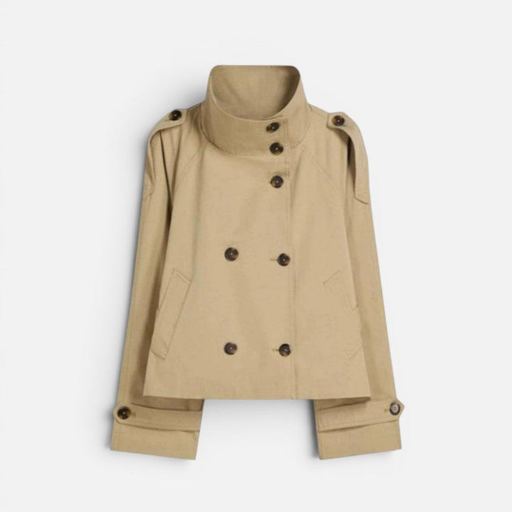 Natalia | Trench Corto Mujer Algodón Botones
