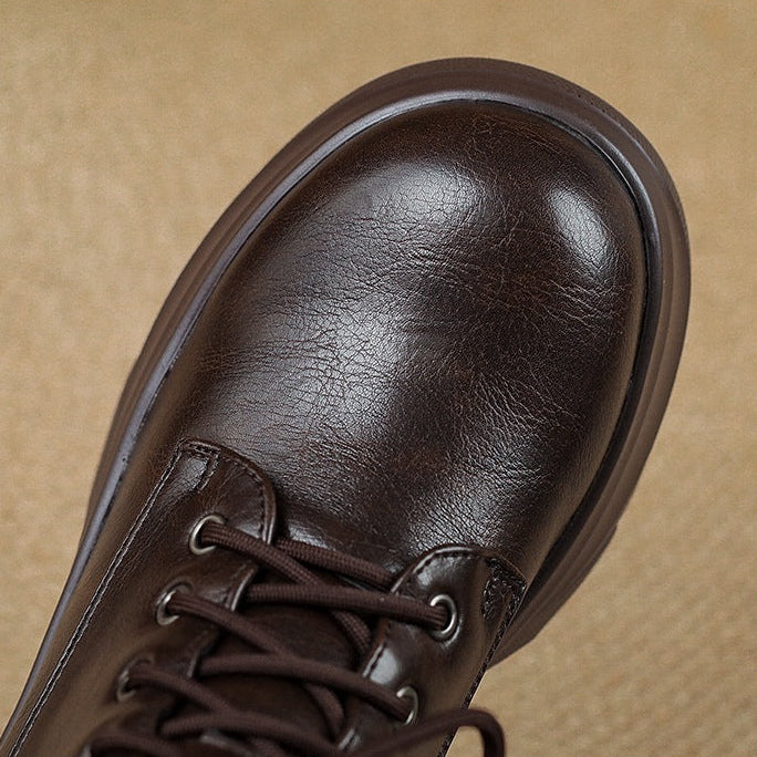 Irene | Botas Militares de Piel con Cordones