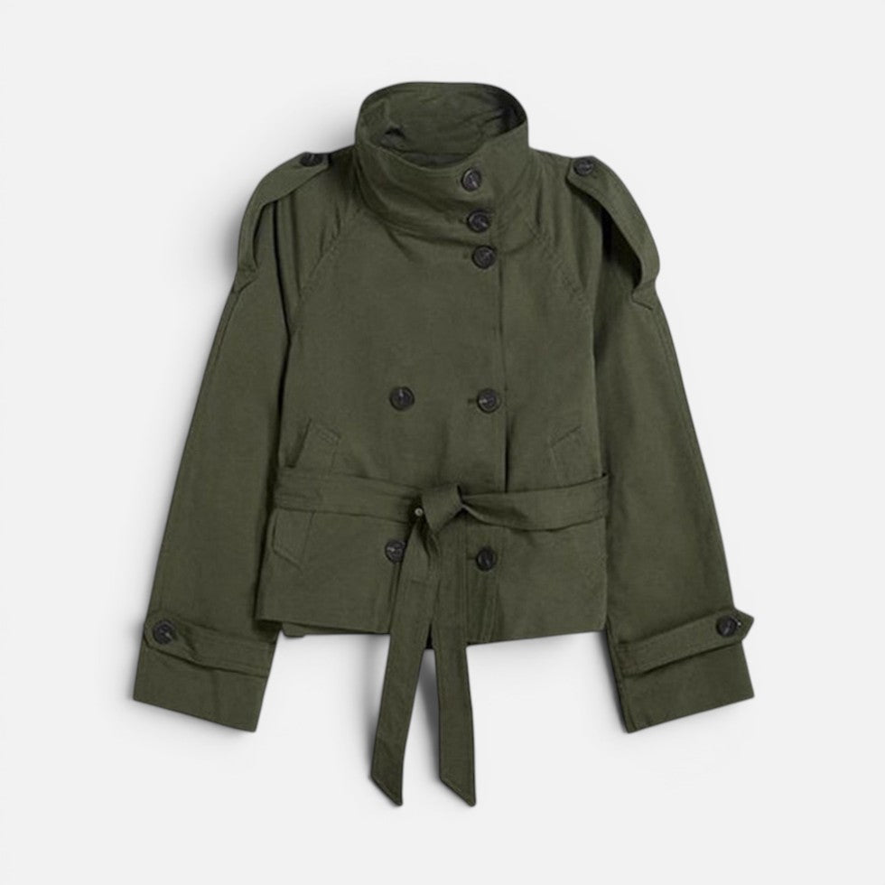 Natalia | Trench Corto Mujer Algodón Botones
