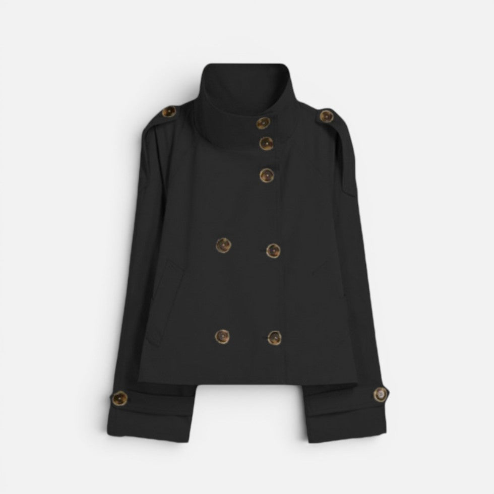 Natalia | Trench Corto Mujer Algodón Botones
