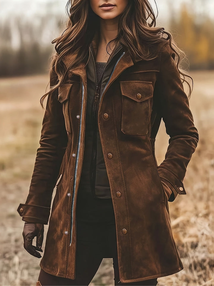 Paula | Chaqueta de Gamuza Mujer Manga Larga