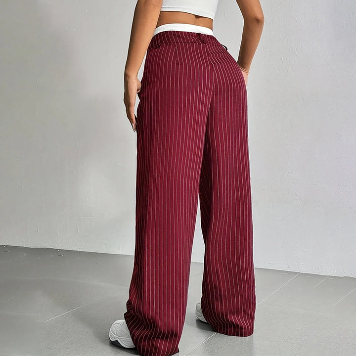 Paula | Pantalones Mujer Cintura Alta Pierna Ancha