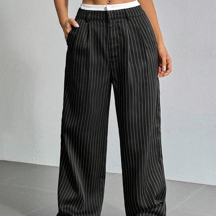 Paula | Pantalones Mujer Cintura Alta Pierna Ancha