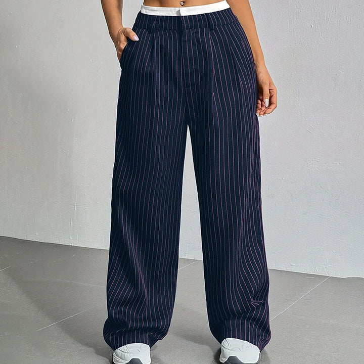 Paula | Pantalones Mujer Cintura Alta Pierna Ancha