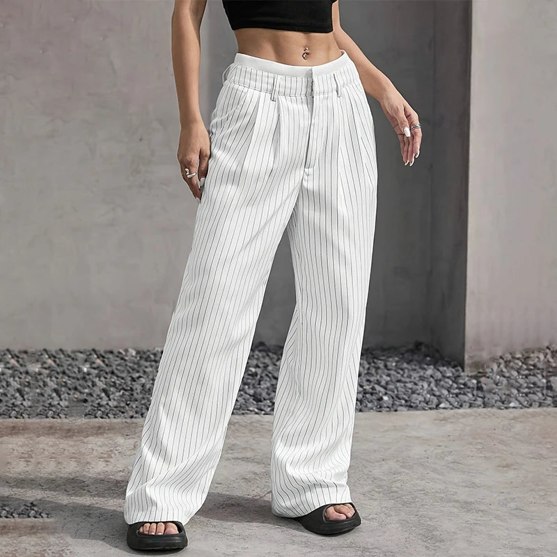 Paula | Pantalones Mujer Cintura Alta Pierna Ancha