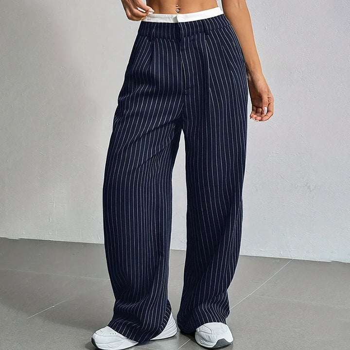 Paula | Pantalones Mujer Cintura Alta Pierna Ancha