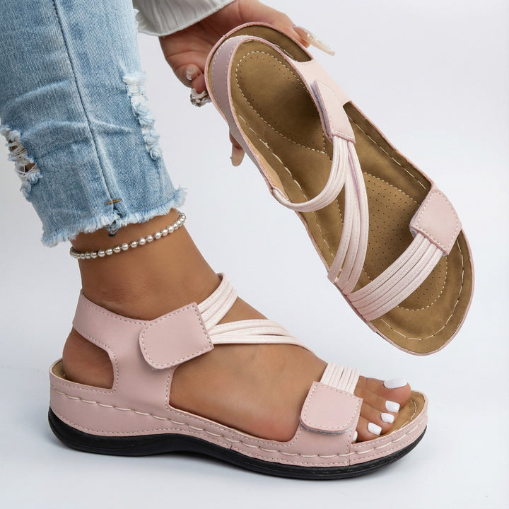 Paula | Sandalias Planas Mujer Tiras Tobillo Piel