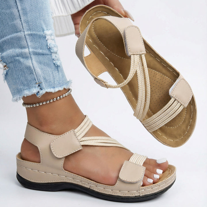 Paula | Sandalias Planas Mujer Tiras Tobillo Piel