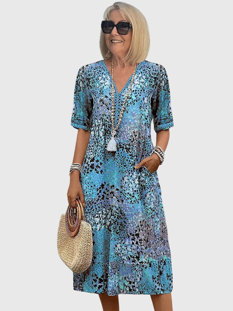 Paula | Vestido Midi Estampado Mujer Boho