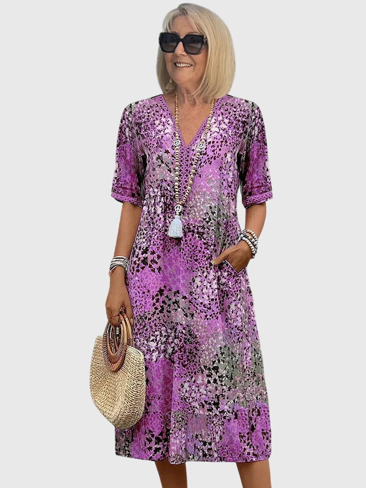 Paula | Vestido Midi Estampado Mujer Boho