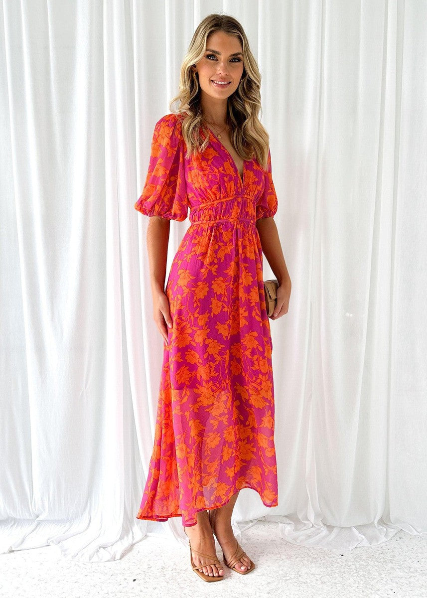 Paula | Vestido Midi Floral Mujer Invitada Boda