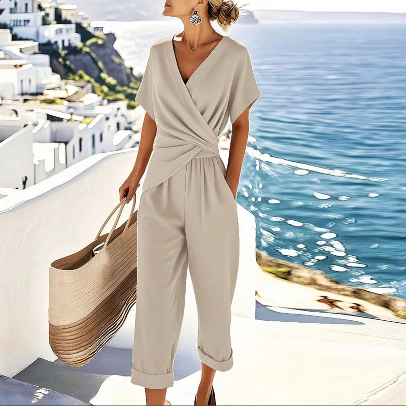Pilar | Mono Mujer Pantalón Cruzado Verano