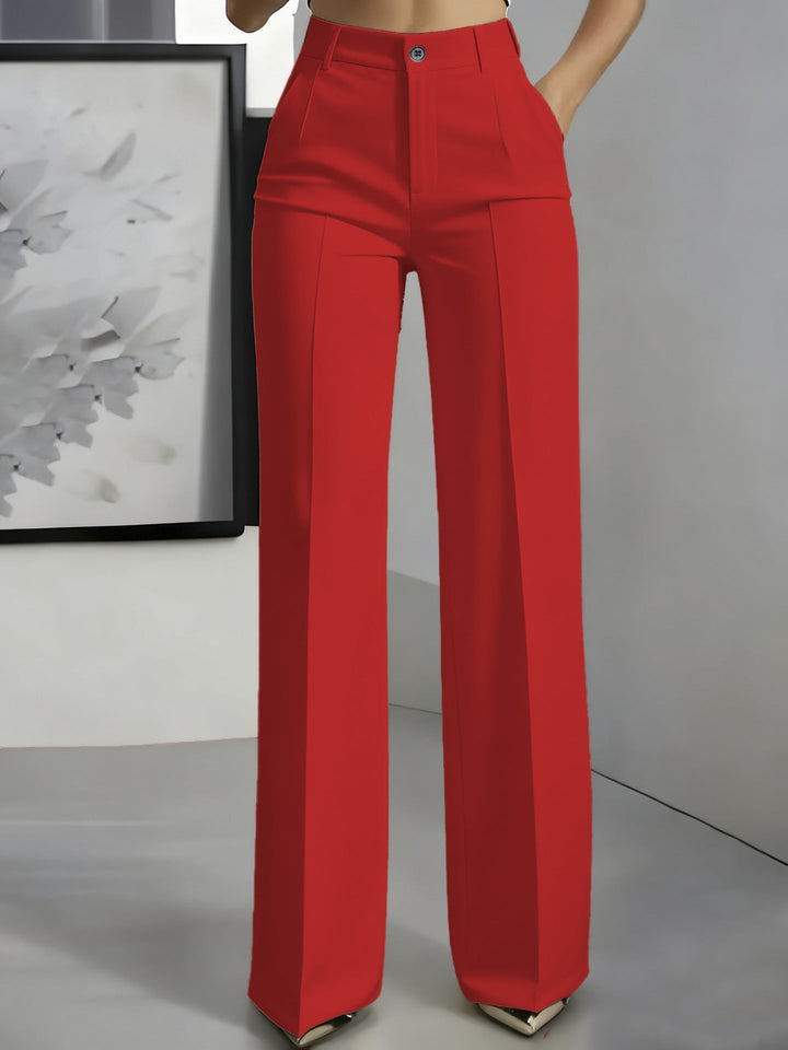 Pilar | Pantalones Mujer Pierna Ancha Cintura Alta