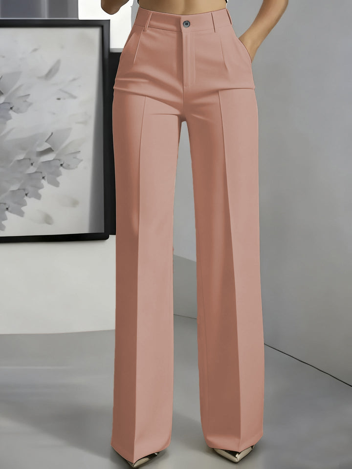 Pilar | Pantalones Mujer Pierna Ancha Cintura Alta