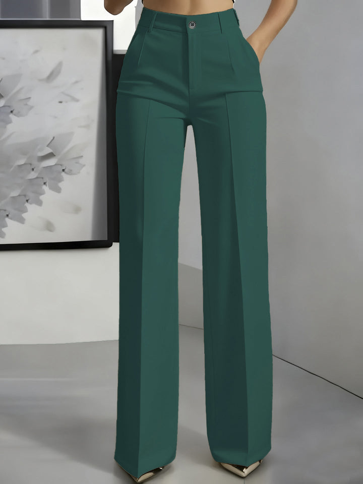 Pilar | Pantalones Mujer Pierna Ancha Cintura Alta