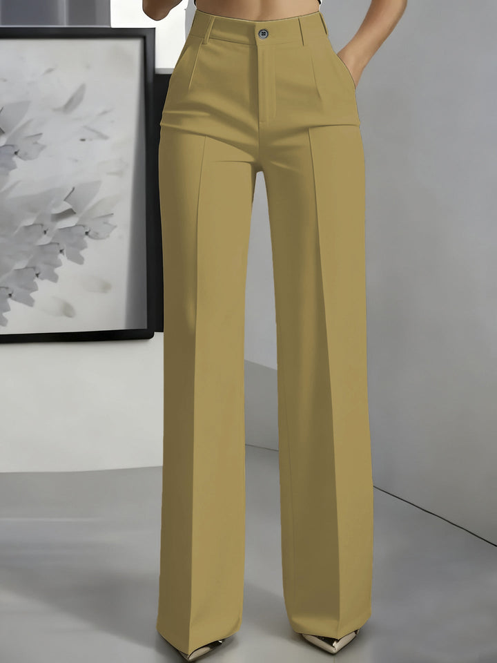 Pilar | Pantalones Mujer Pierna Ancha Cintura Alta