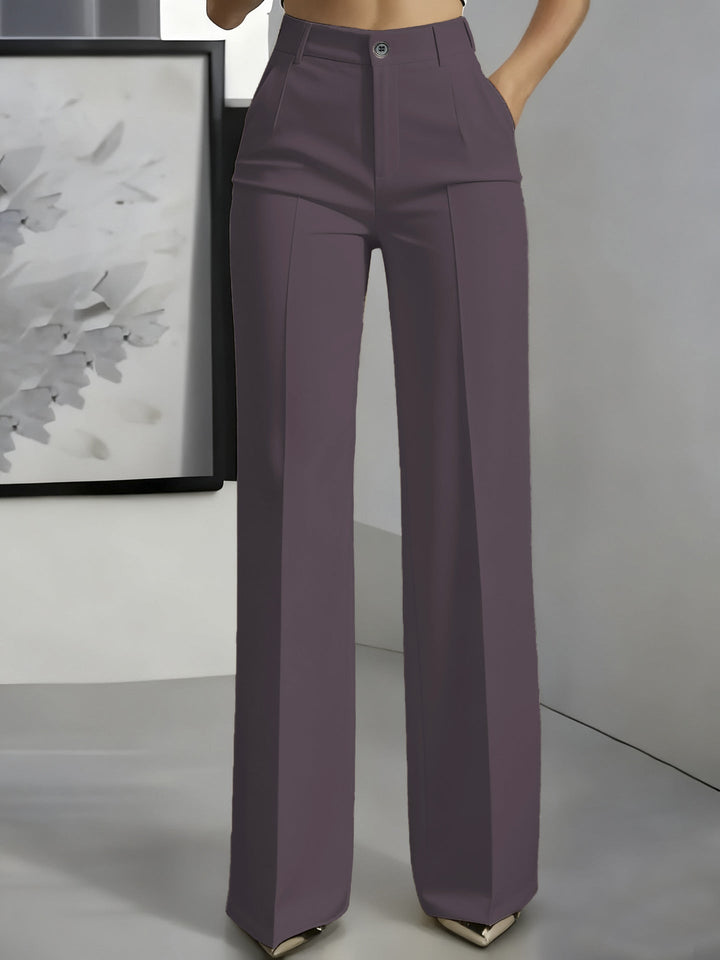 Pilar | Pantalones Mujer Pierna Ancha Cintura Alta