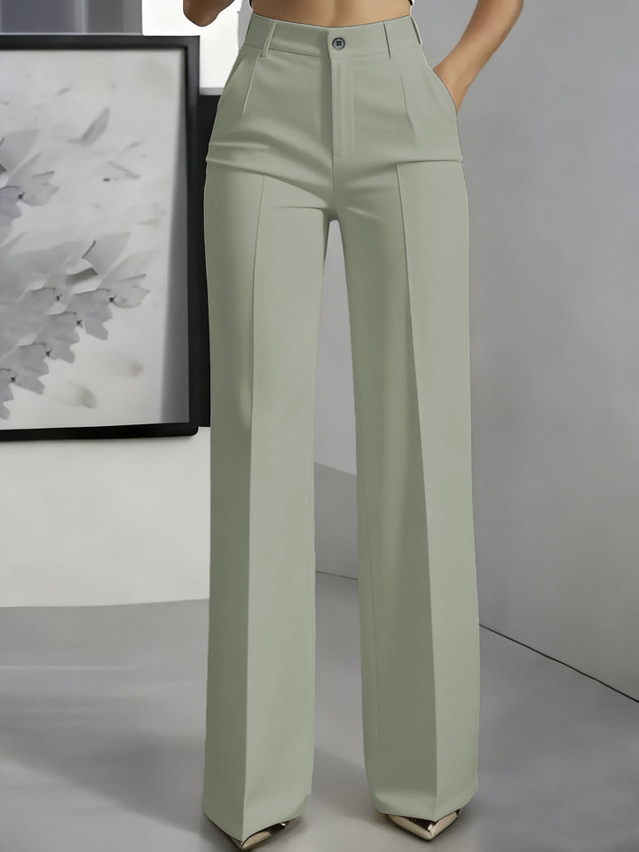 Pilar | Pantalones Mujer Pierna Ancha Cintura Alta