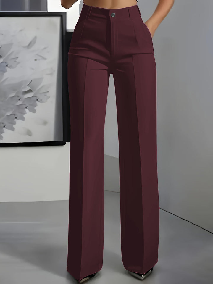 Pilar | Pantalones Mujer Pierna Ancha Cintura Alta